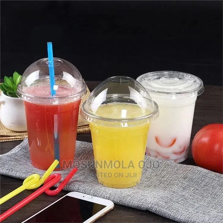50pcs of 16oz Parfait Disposable Pet Cup With Dome Lid