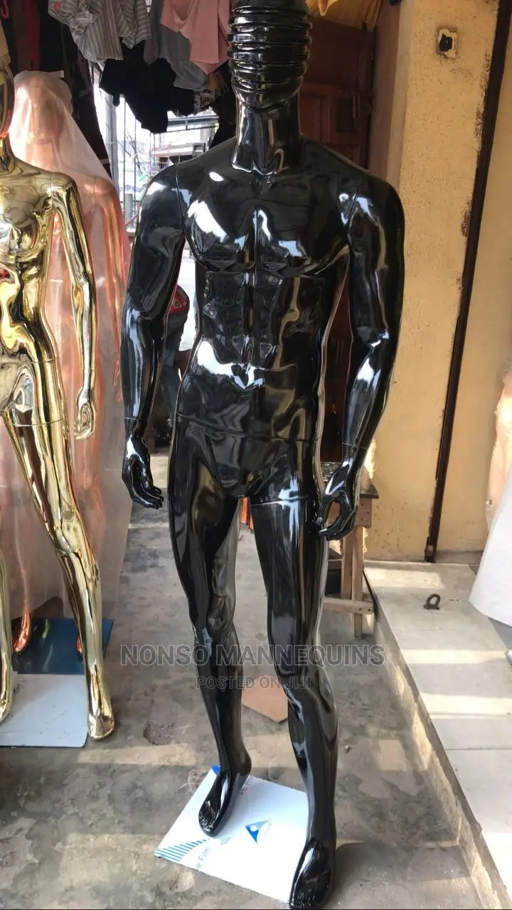 Brand New Huge Male Fobre Glossy Black Male Mannequin