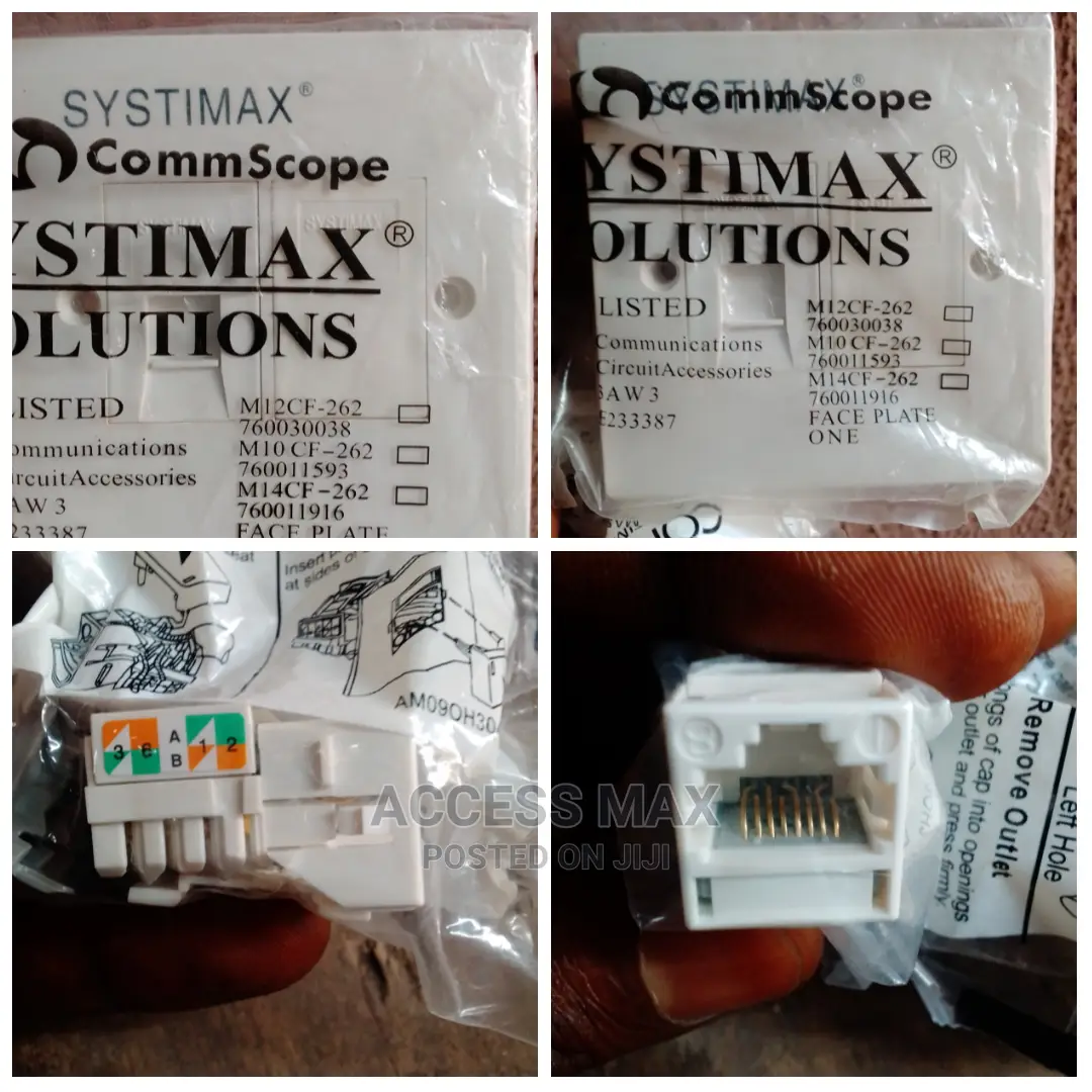 Cat6 and Cat5 Single Faceplate Socket With the Module