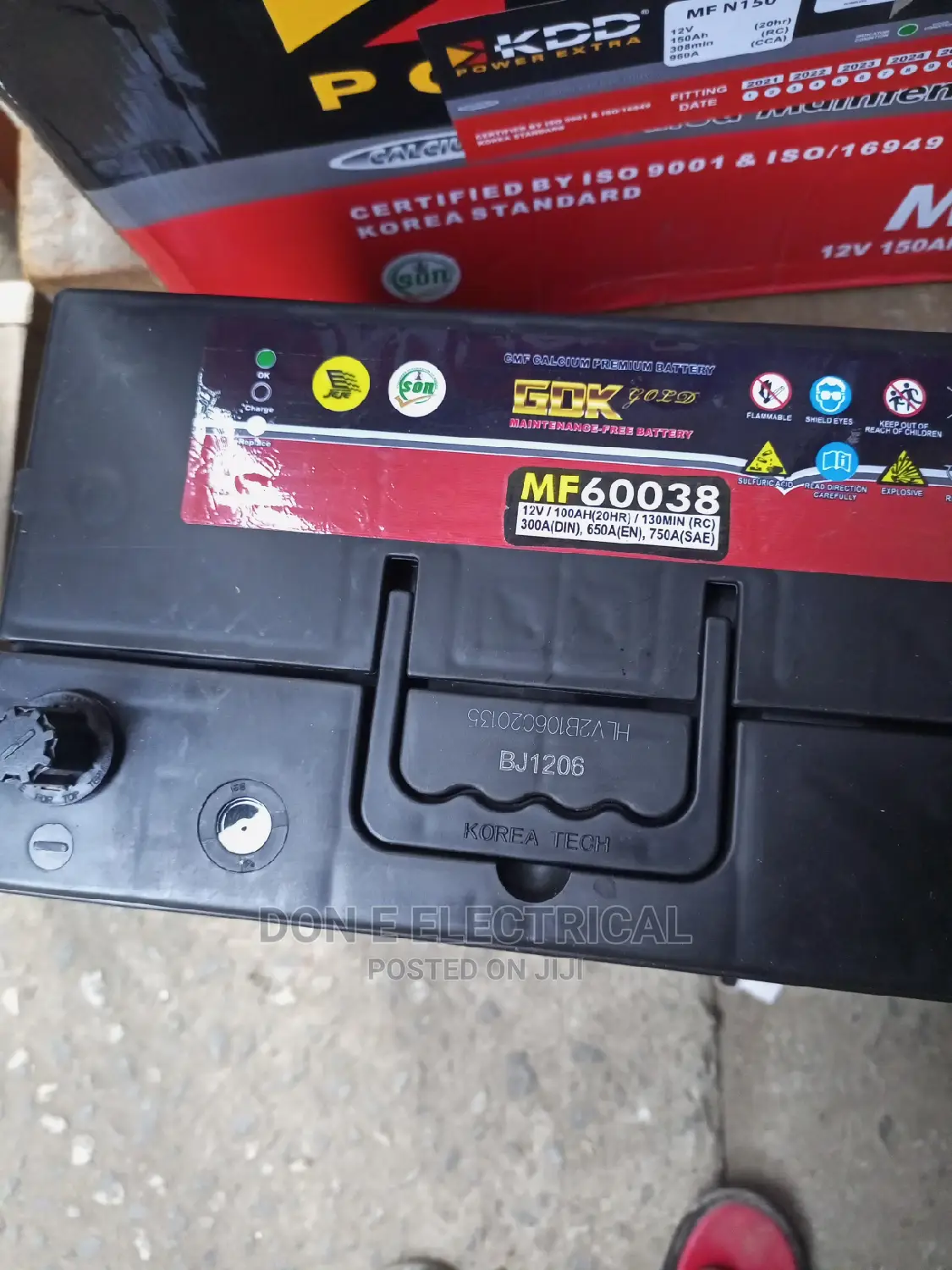 12v100a Korea Tech Battery
