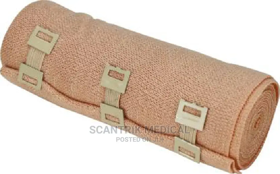 Crepe Bandage Hook Closure Rubber Elastic