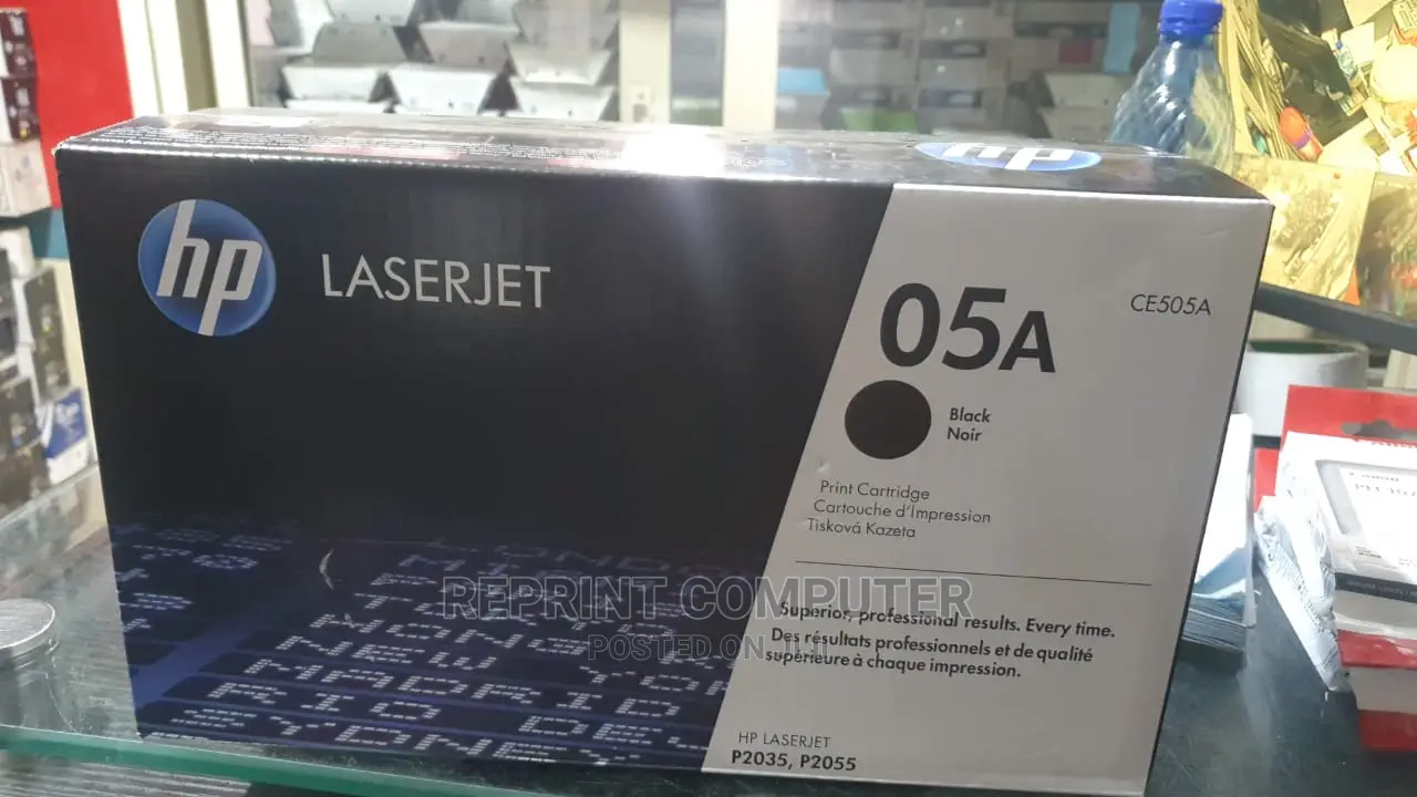 HP 05A Black Original Laserjet Toner Cartridge, CE505A