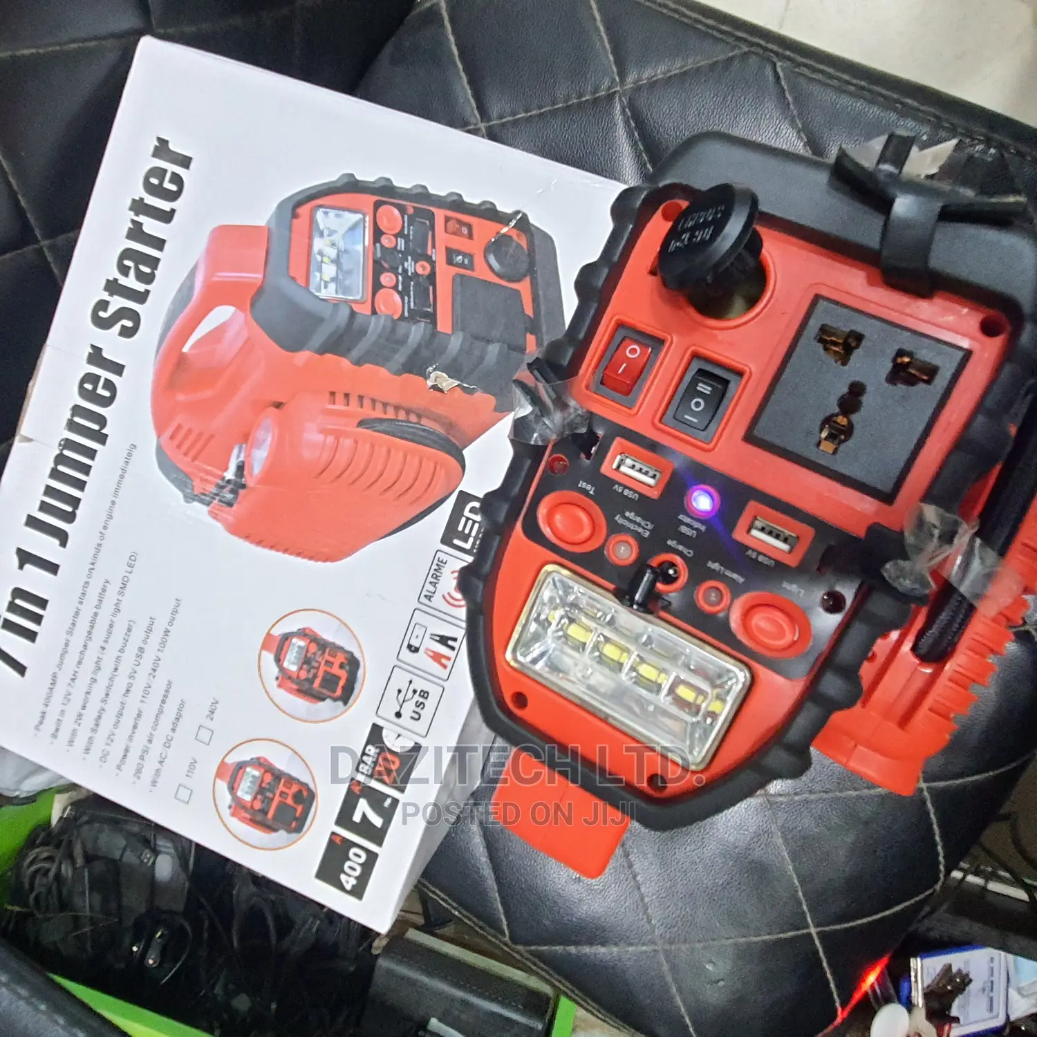 7 in 1 Jumper Starter / Tyre Pump / Laptop Charger