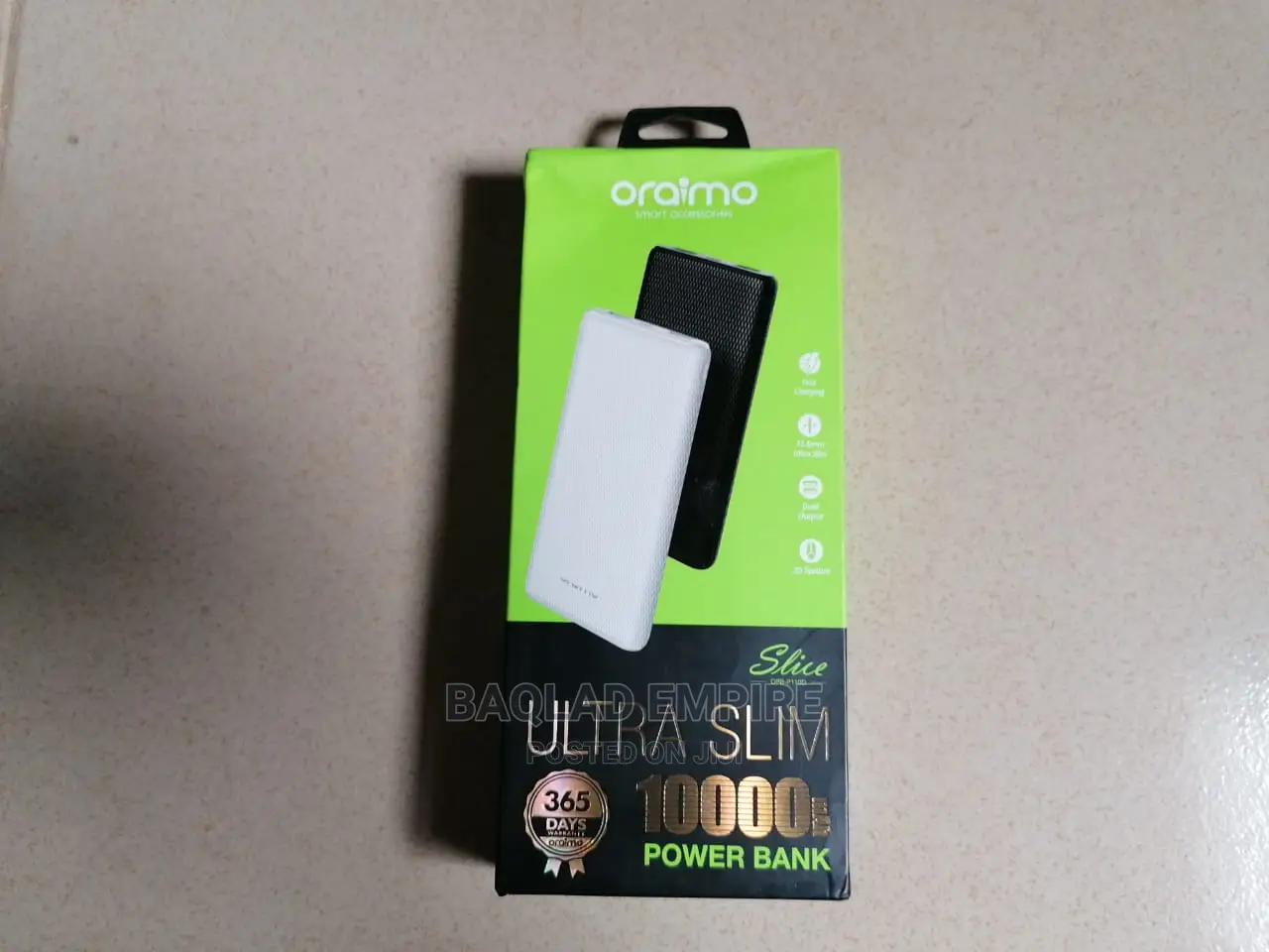 Oraimo Compact10000mah Ultra Slim Fast Charging Power Bank