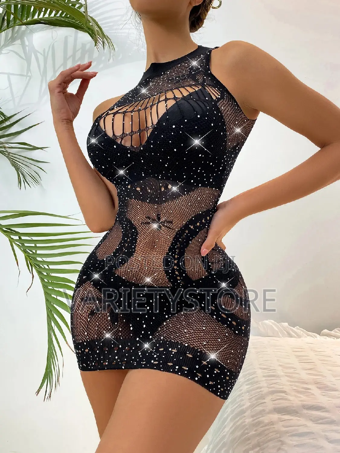 Sexy Hollow Out Fishnet Dress