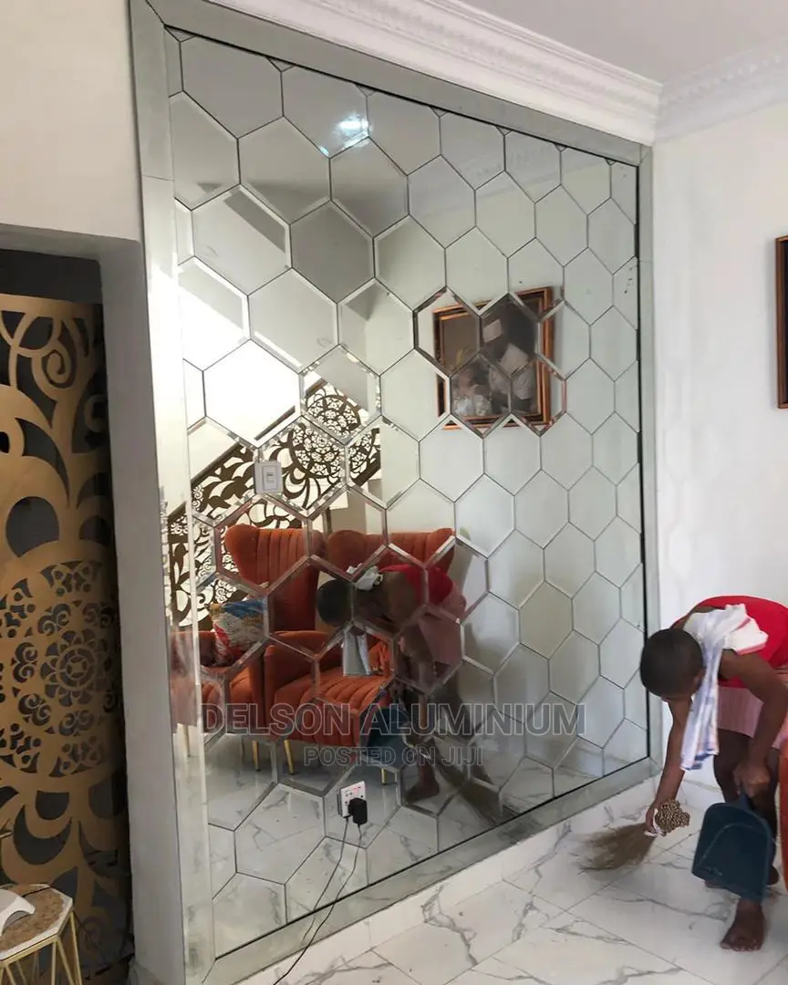 Luxury Beveled Mirror Installation Lagos