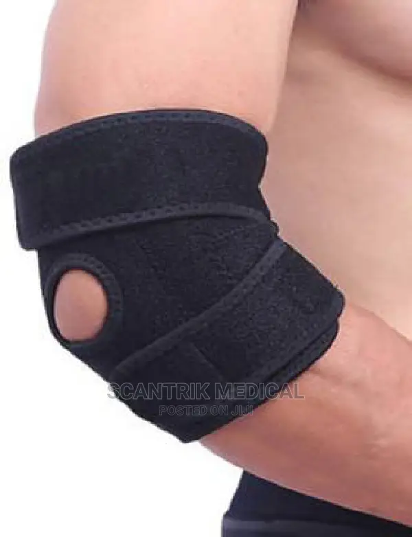 Elbow Support Brace Strap Sports Outdoor Sport Protector Bla