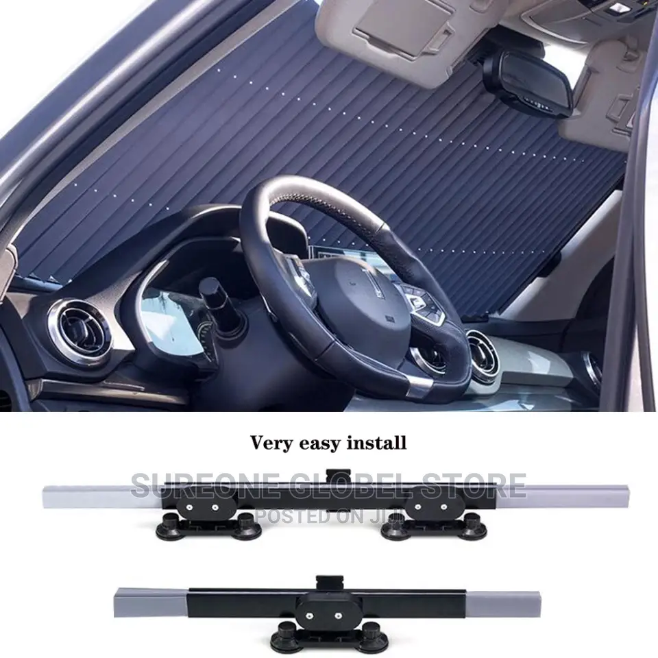 Car Windshield Curtain Retractable Set