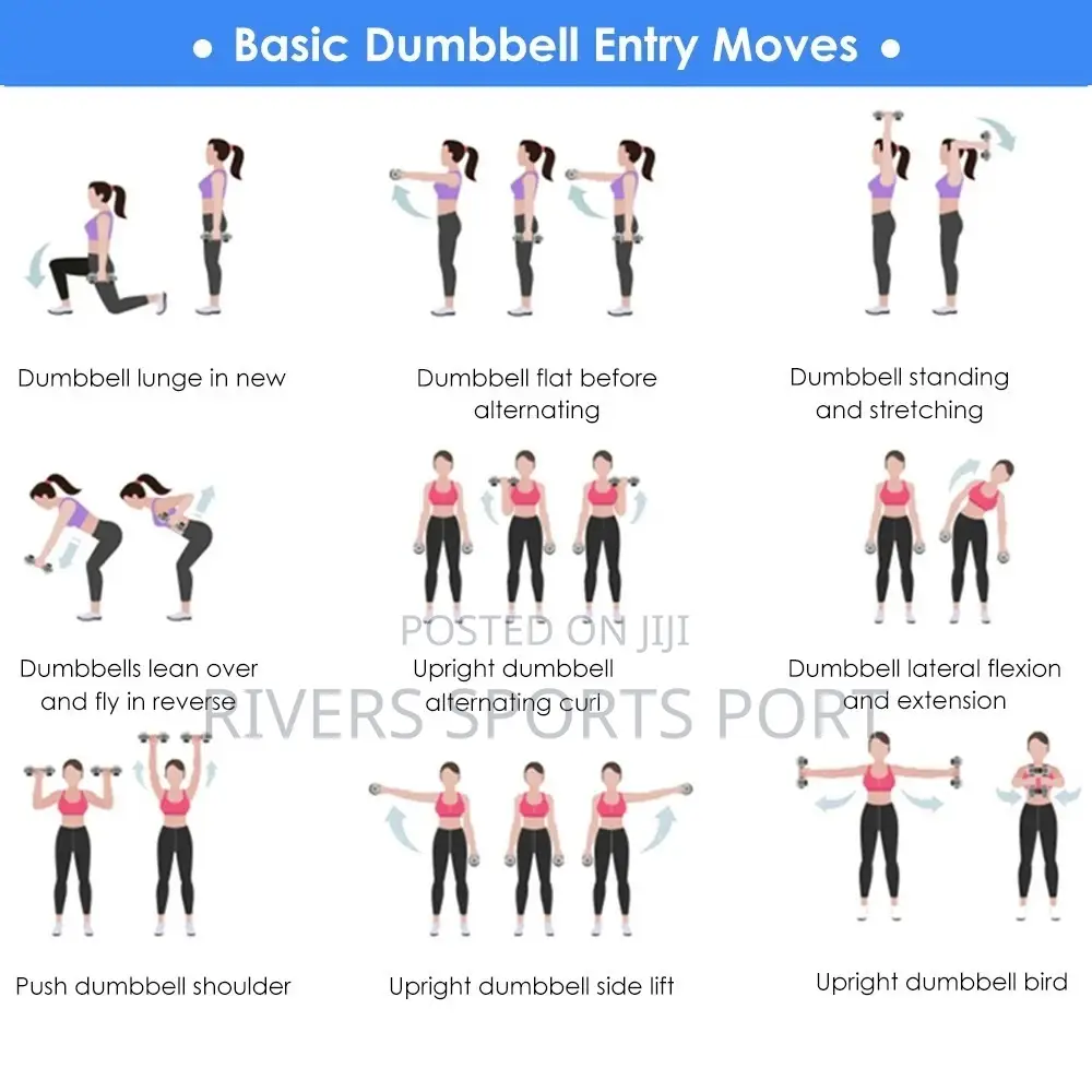 1kg Fitness Dumbbell Set Non-Slip Workout Men and Women