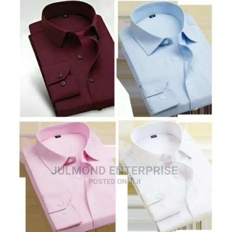 4in1 Men's Fitted Long Sleeve Formal Shirts