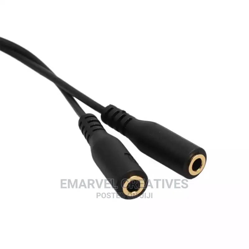Microphone 3.5mm to 2 3.5mm Jack Splitter Adapter