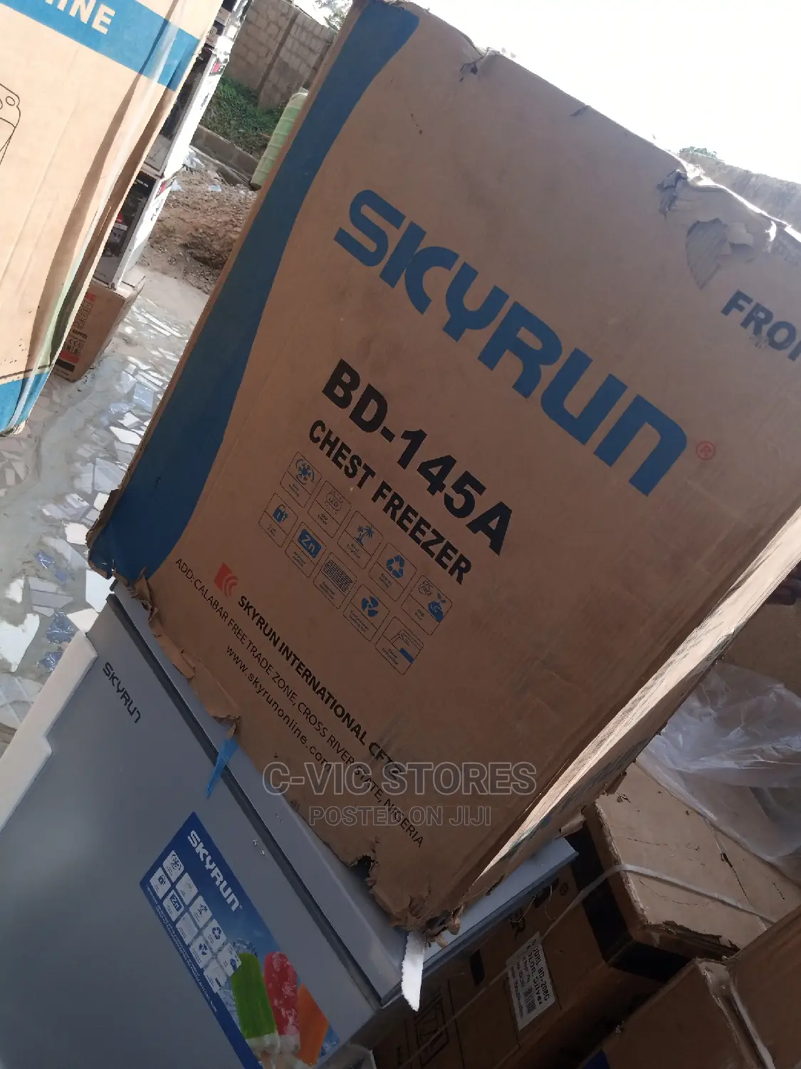 Skyrun 145-Litres Chest Freezer Bd-145a Grey