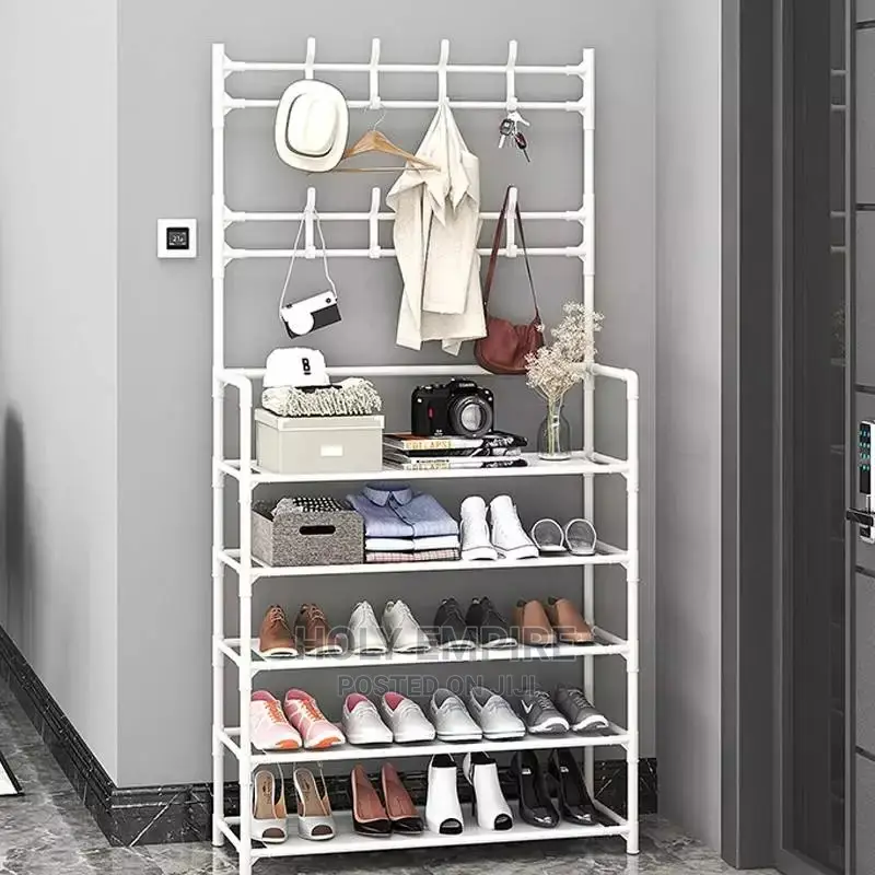 5 Tiers Shoe Rack Metal Standing Shoe Rack Storage Shelf
