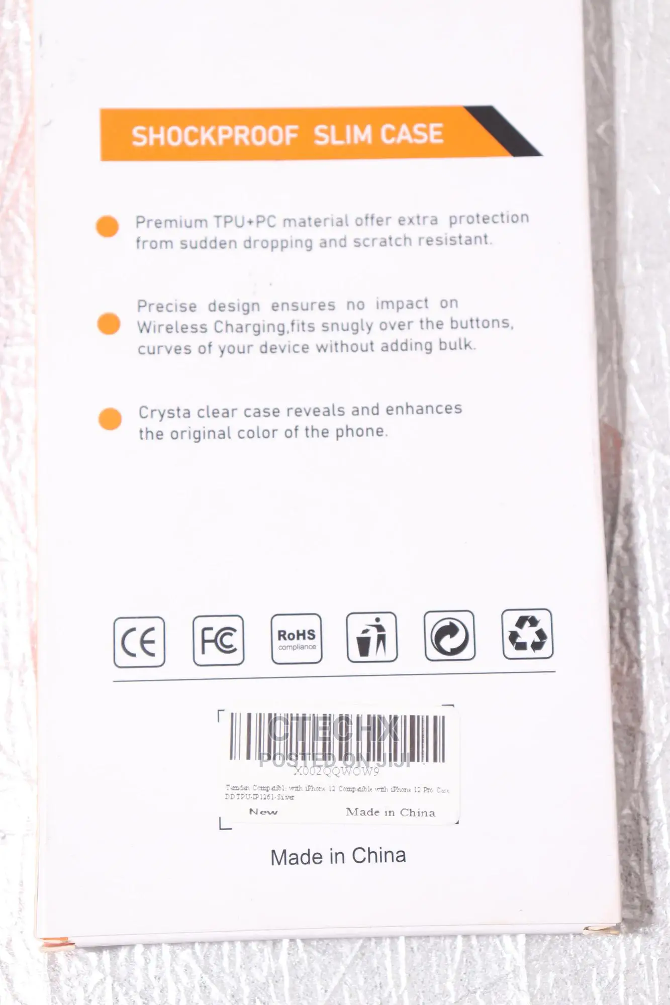 iPhone 12 Pro Clear Case With Silver Trim