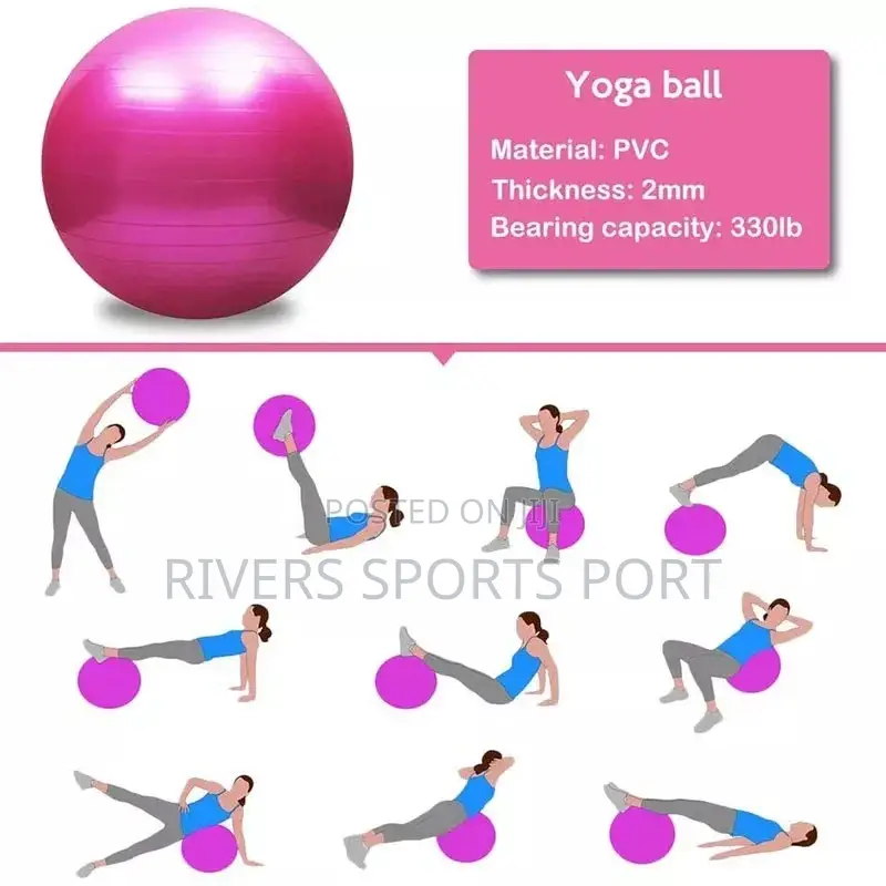 Bodypower Antiburst Fitness/Exercise/Gym/Yoga Ball With Pump