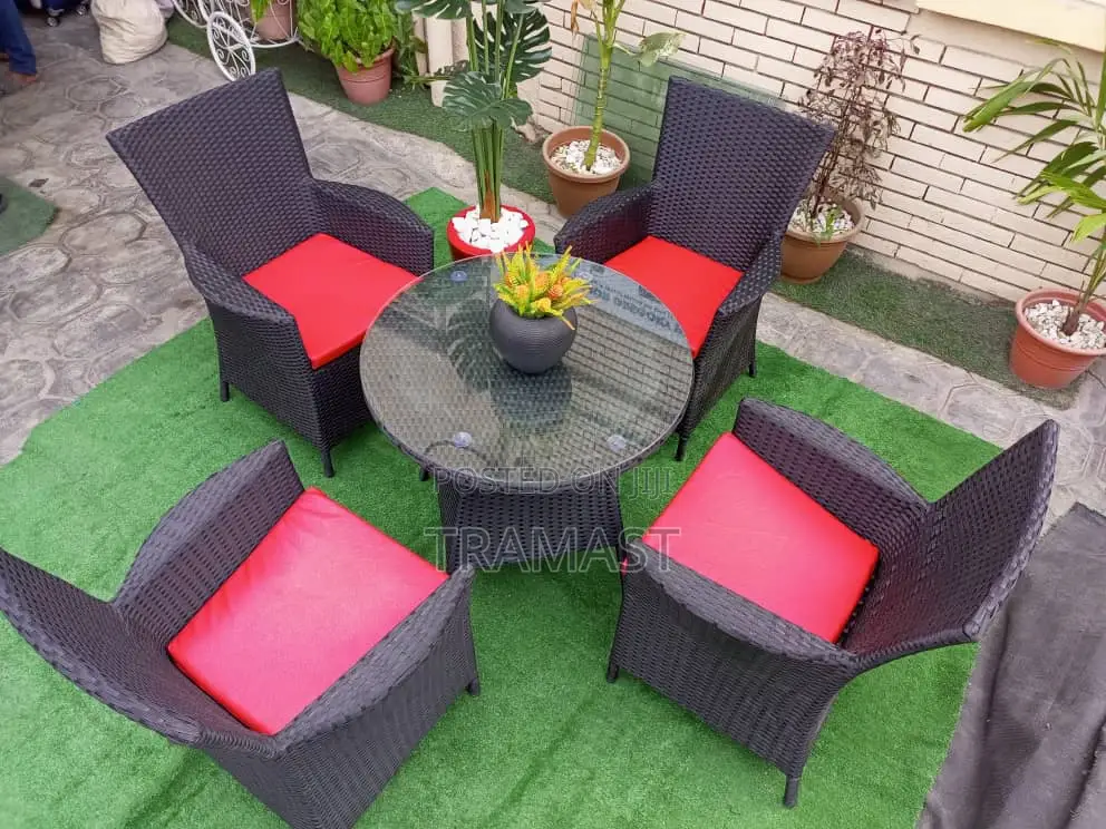 Four Set of Rattan Furniture and Round Table