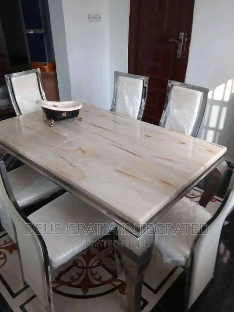 Imported Marble Dinning Set by 6 Chairs