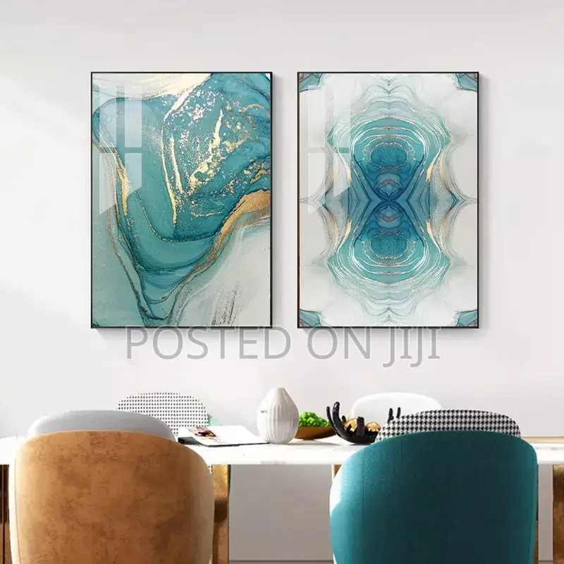 Nordic Light Luxury Blue Canvas Painting Print