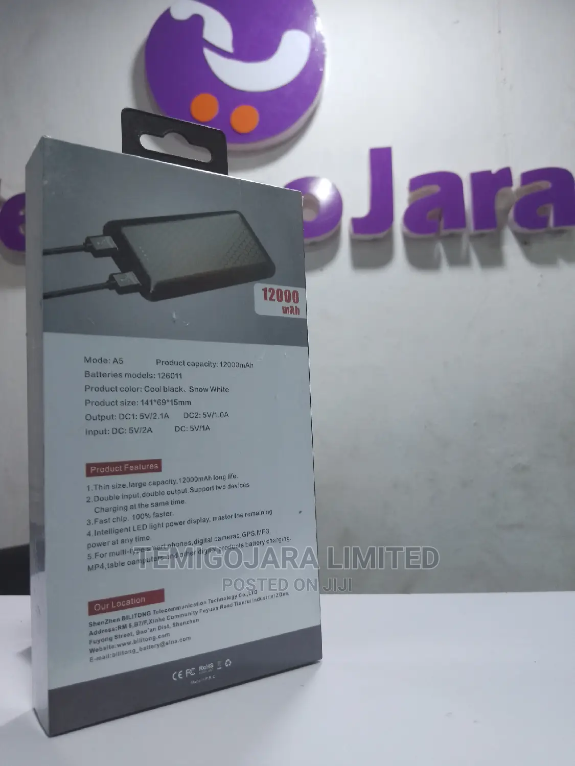 Bilitong A5 12000mah Powerbank