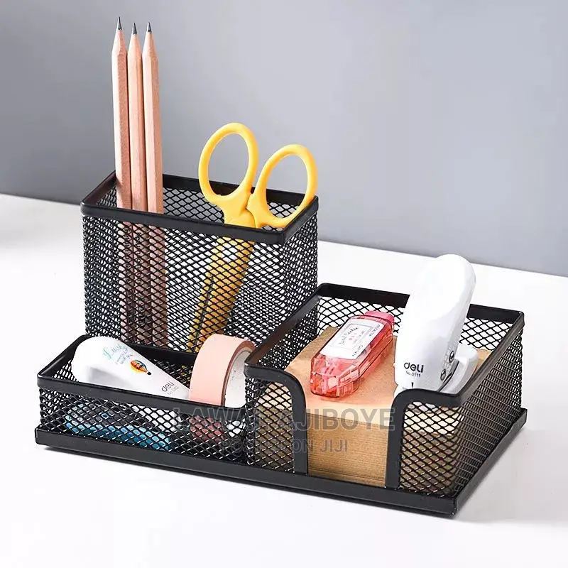 Desk Stationery Organizer Creative Metal Pen Holder Pencil