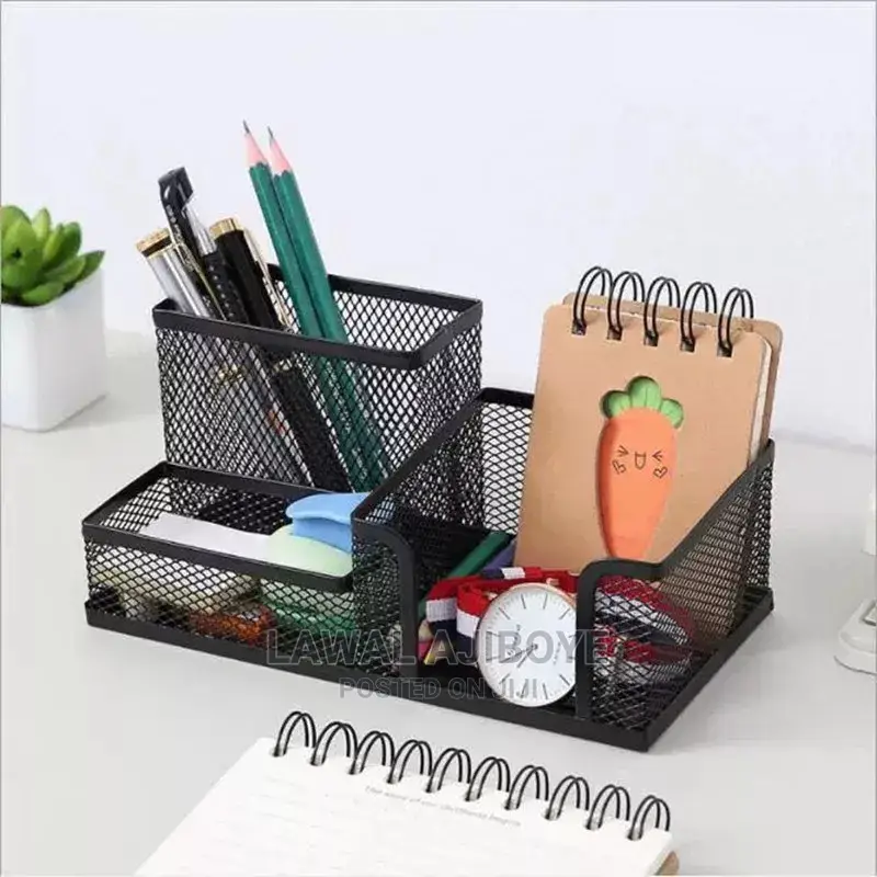 Desk Stationery Organizer Creative Metal Pen Holder Pencil