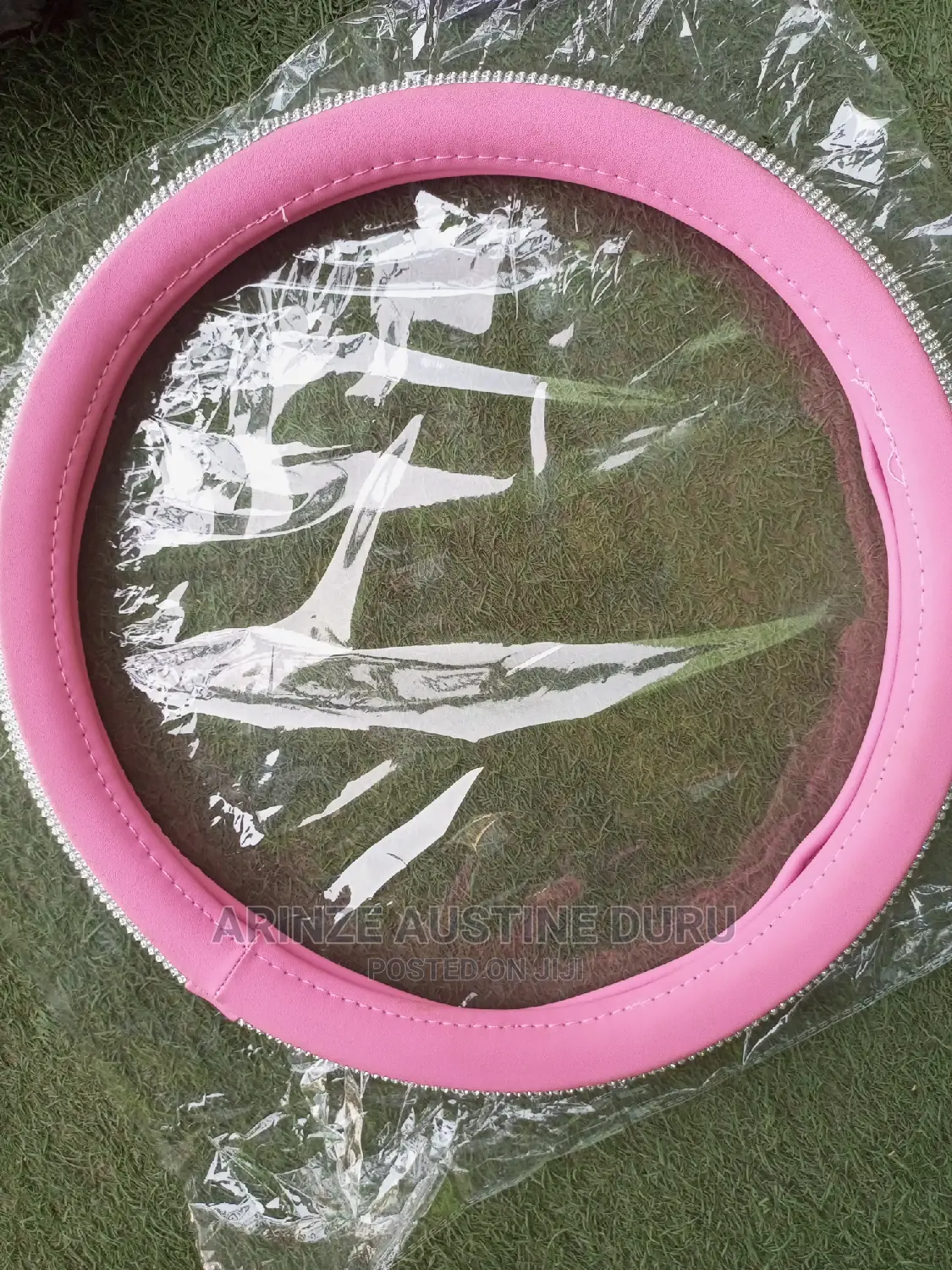 Pink Bling Steering Wheel Cover for Women Universal
