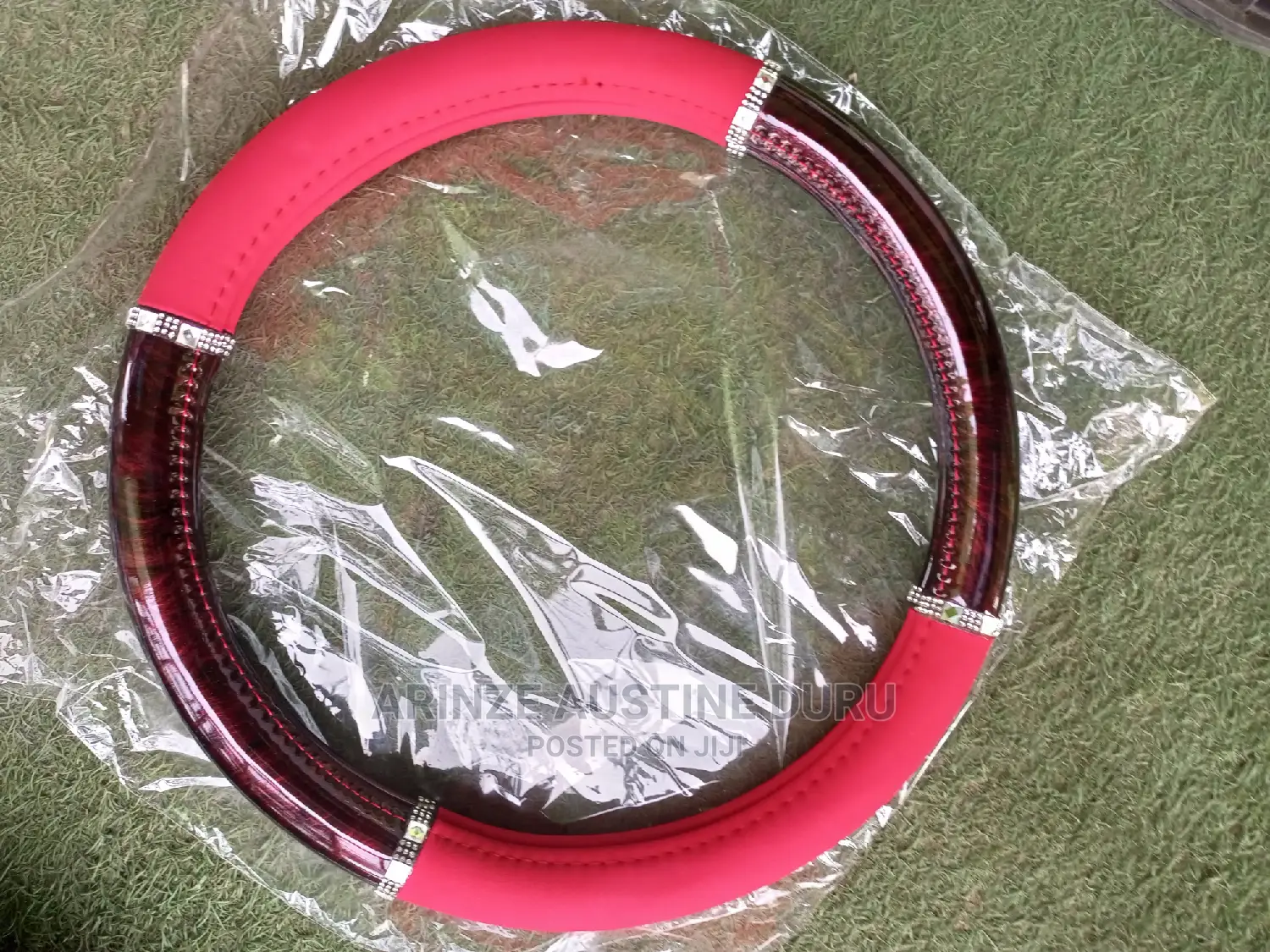 Rhinestone Decor Car Steering Wheel Cover