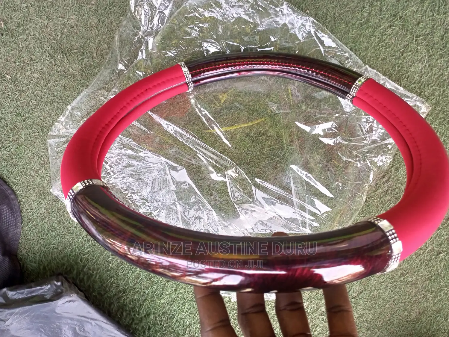 Rhinestone Decor Car Steering Wheel Cover