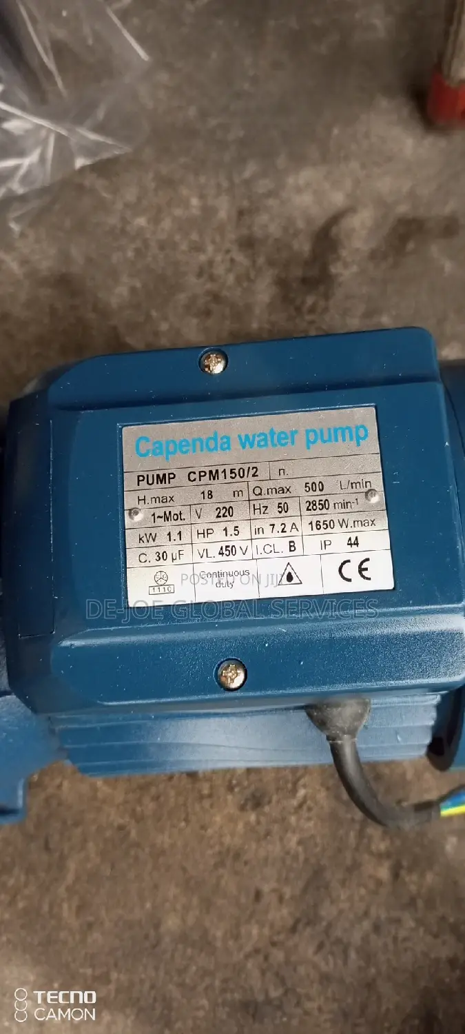 1.5hp by 2" Capanda Water Pumping Machine
