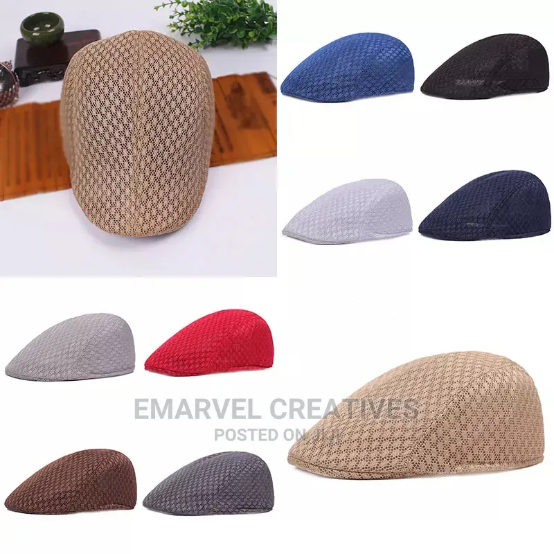 Fashion Solid Color Flat Cap Spring Summer Retro Unisex