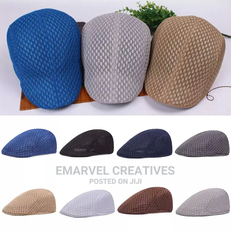 Fashion Solid Color Flat Cap Spring Summer Retro Unisex