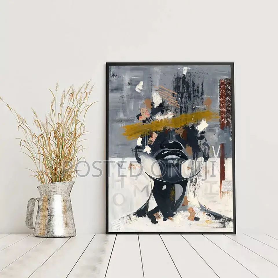 Abstract Woman Face Canvas Print.