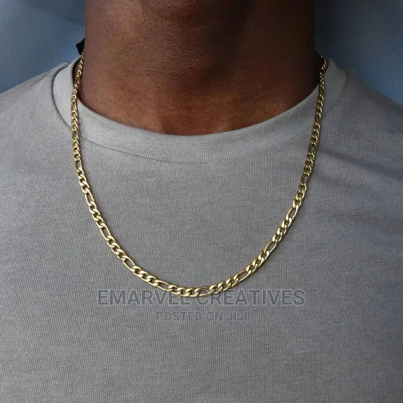 New Figaro Chain Necklace for Men Punk Silver Color