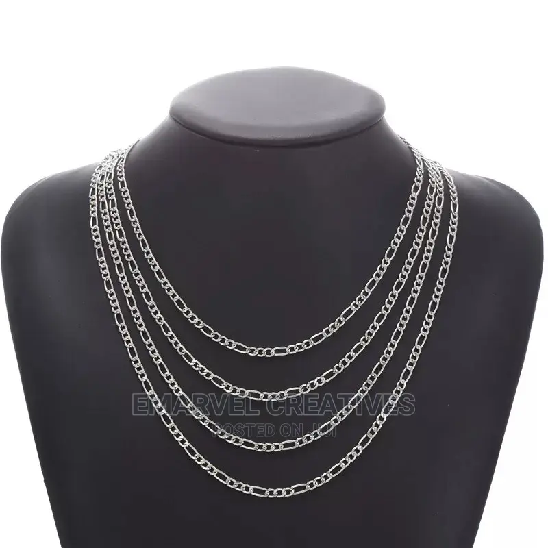 New Figaro Chain Necklace for Men Punk Silver Color