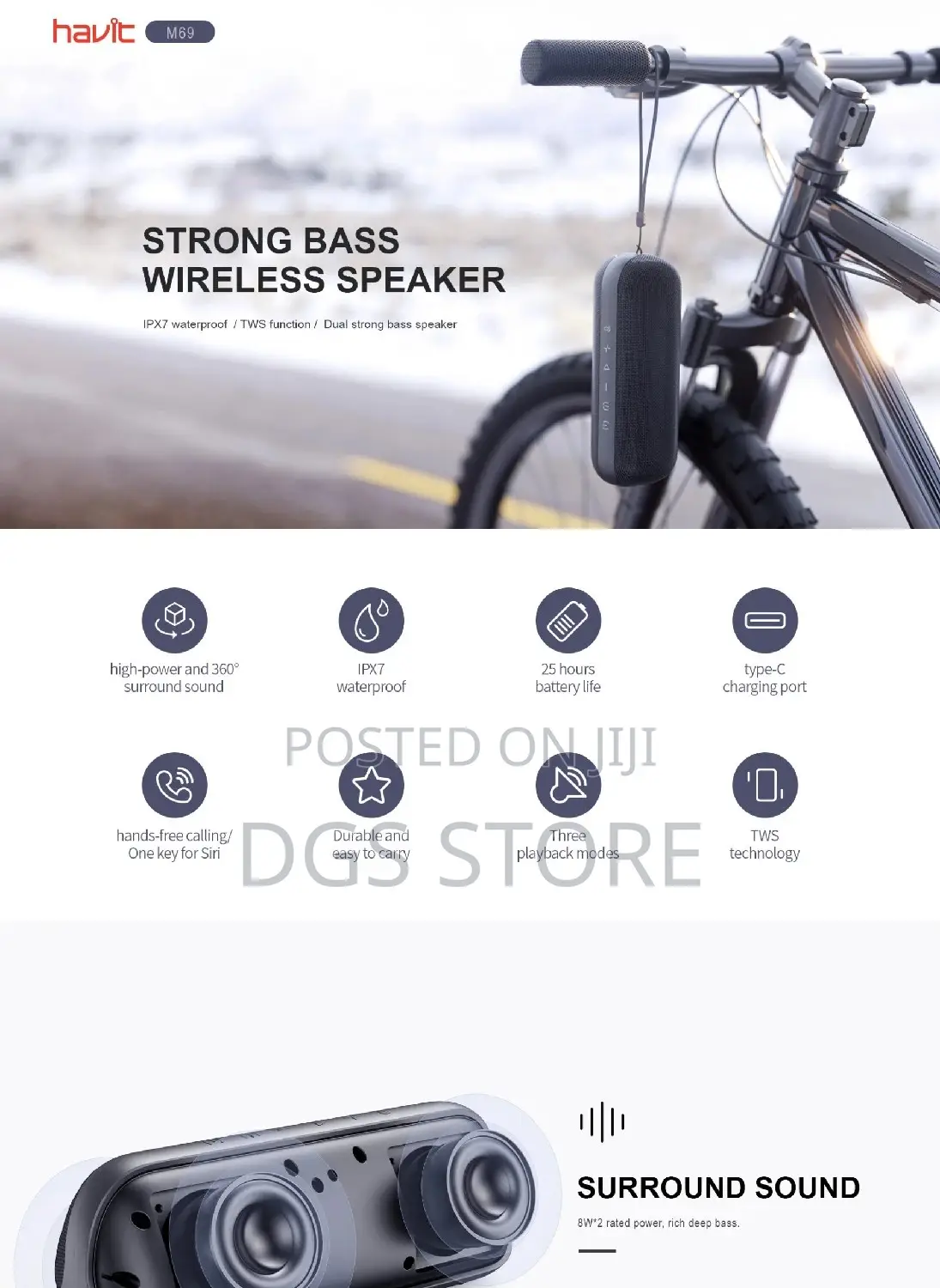 Havit M69 Bluetooth Speaker