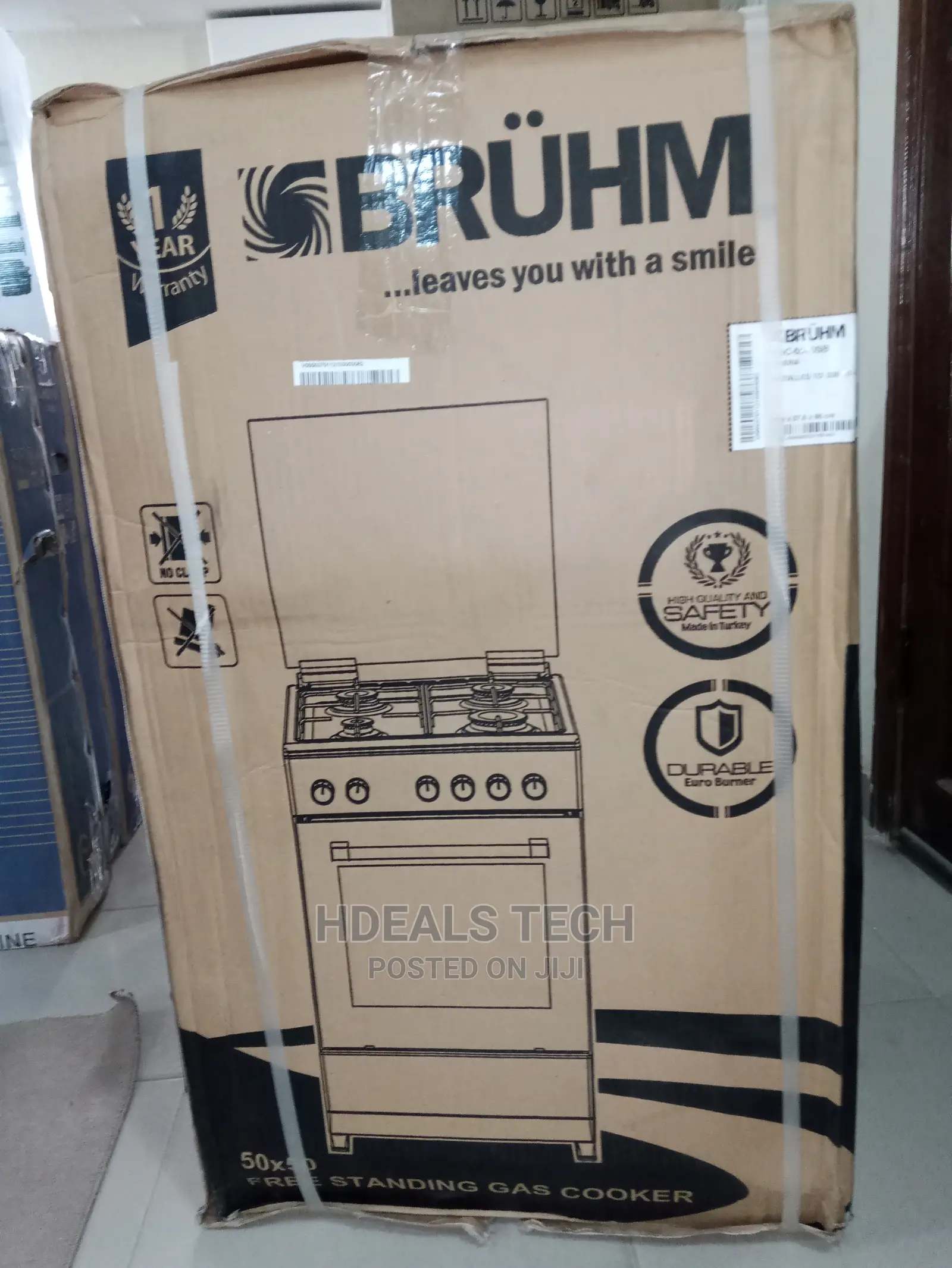 Bhrum Gas Cooker +4 Gas Burner With Oven