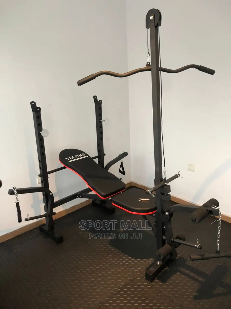 Weight Lifting Bench With Lat Pole