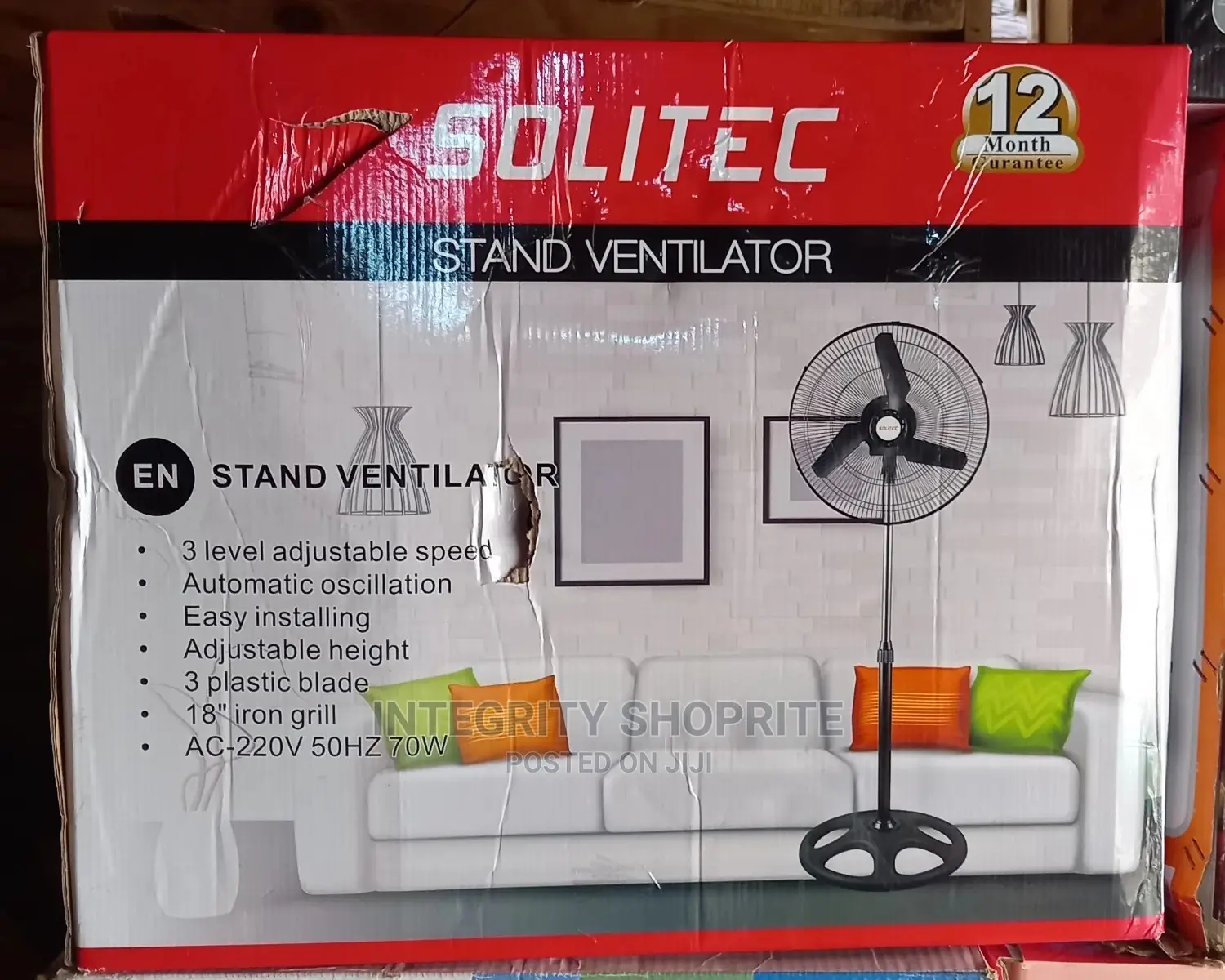 Solitec 18" Inch STANDING FAN