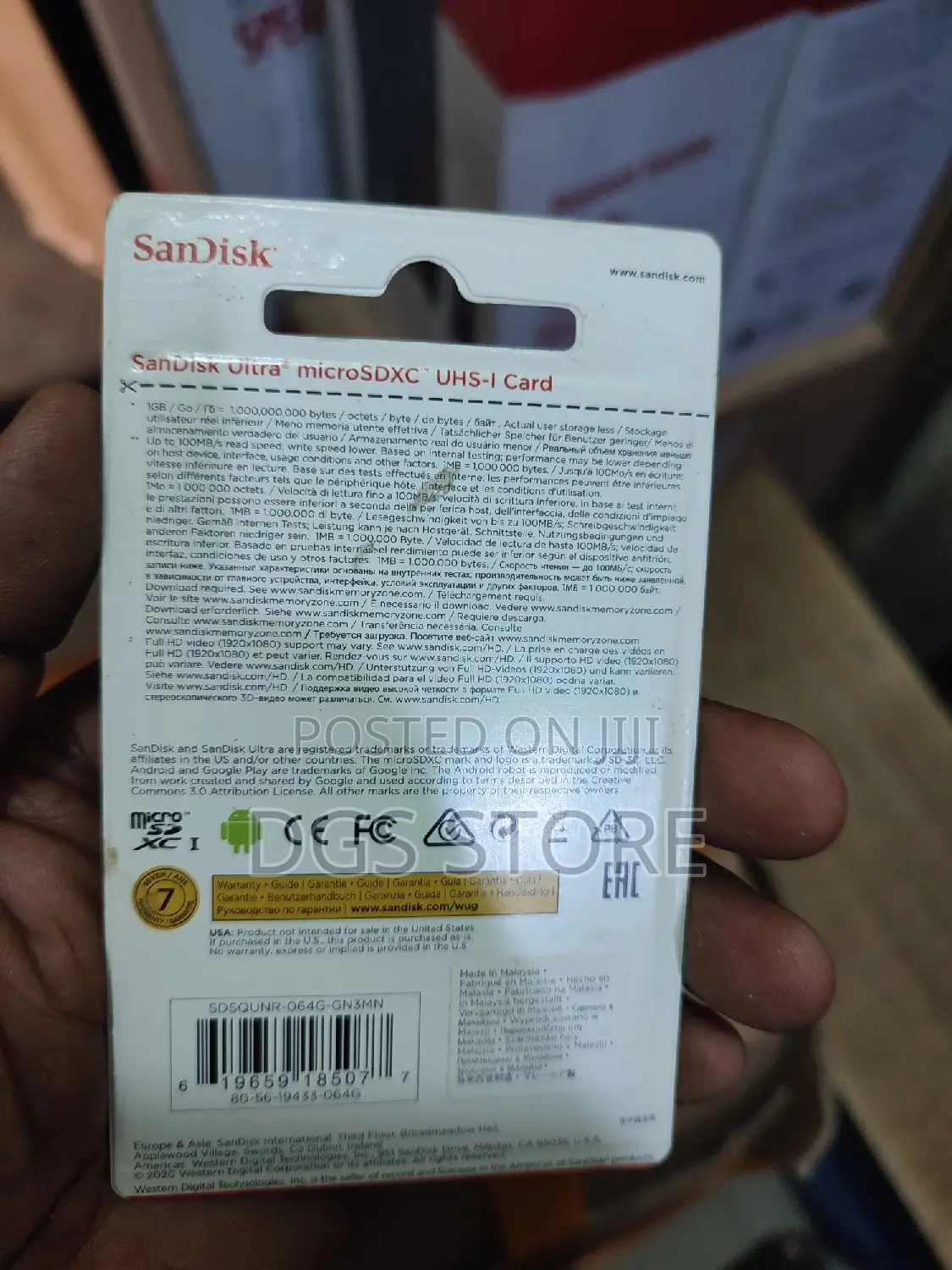 Sandisk Ultra Microsdhc Uhs 1 Card With Adapter 64gb