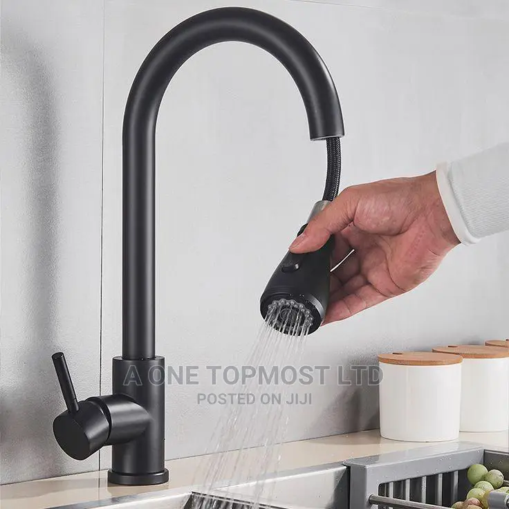 Black Adjustable Sink Mixers