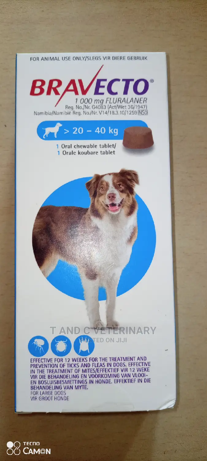 Bravecto Chewable Tick and Mite Tablet 20 to 40kg