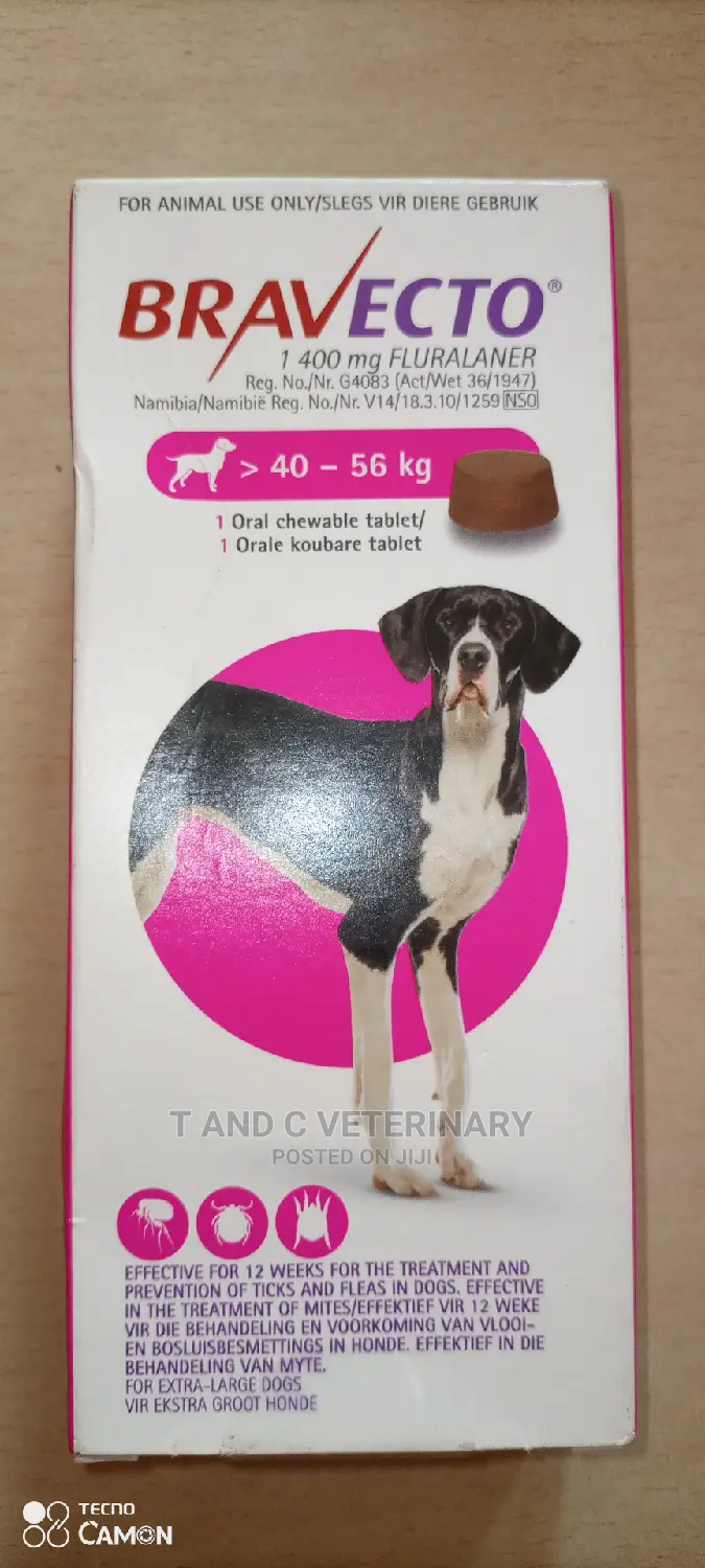 Bravecto Chewable Tick and Flea Tablet 40 to 56kg
