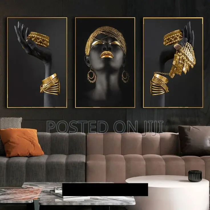 Black African Woman Holding Jeweries