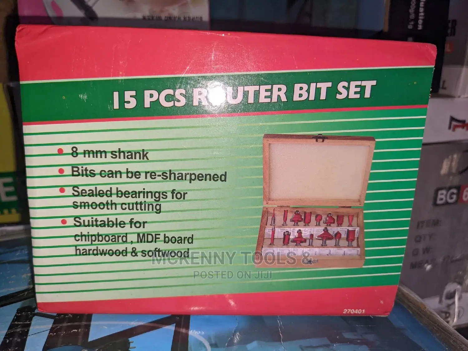 6, 8 , and 12mm Router Bit Set