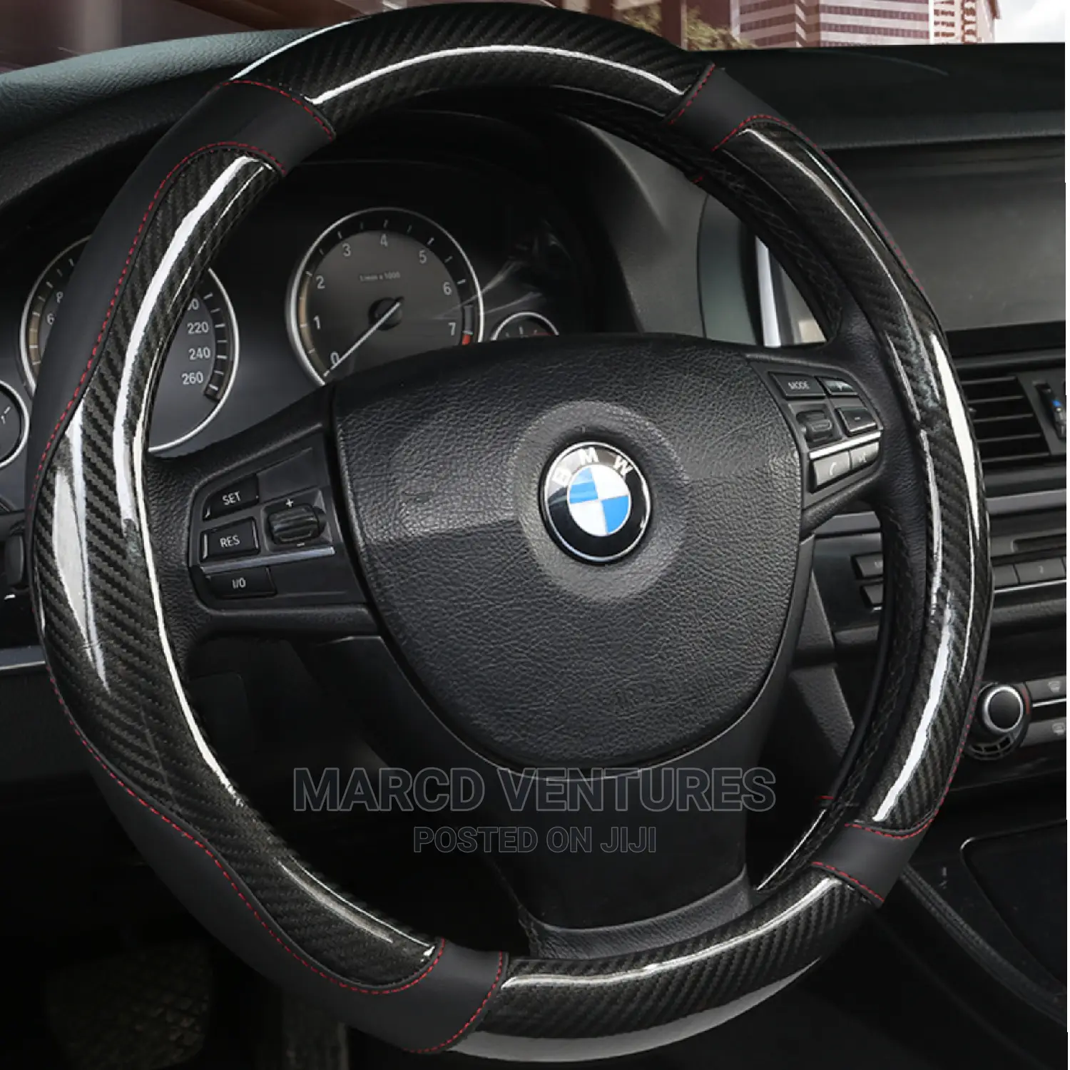 Carbon Fiber Black Steering Cover