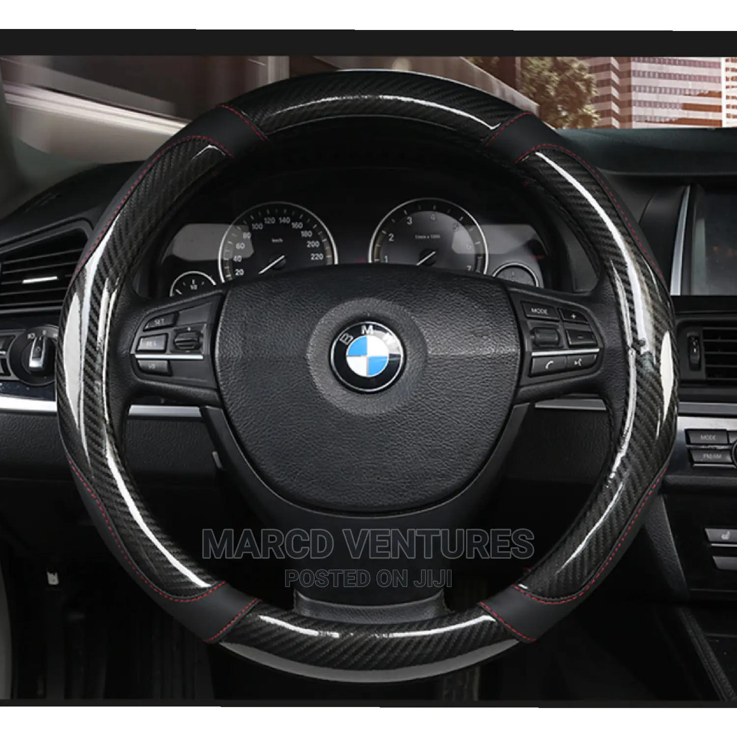 Carbon Fiber Black Steering Cover