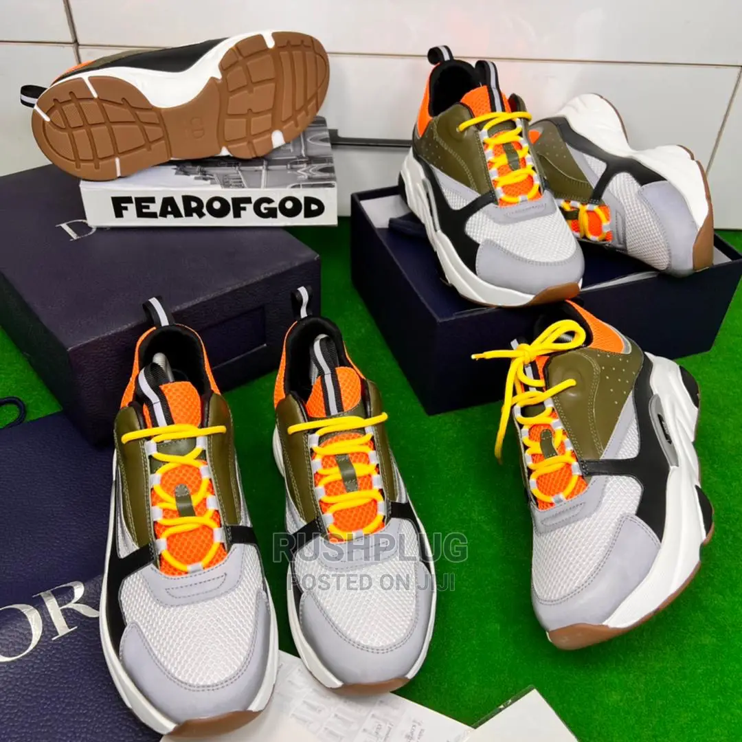 CHRISTIAN Dior B23 Lúxury Green/Orange Sneakers
