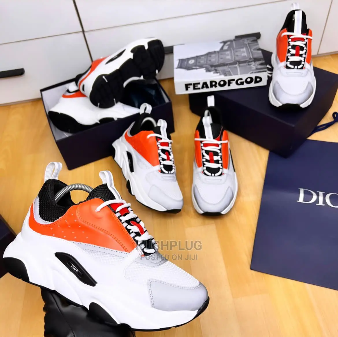 Christian Dior B23 Lúxury Orange Sneakers