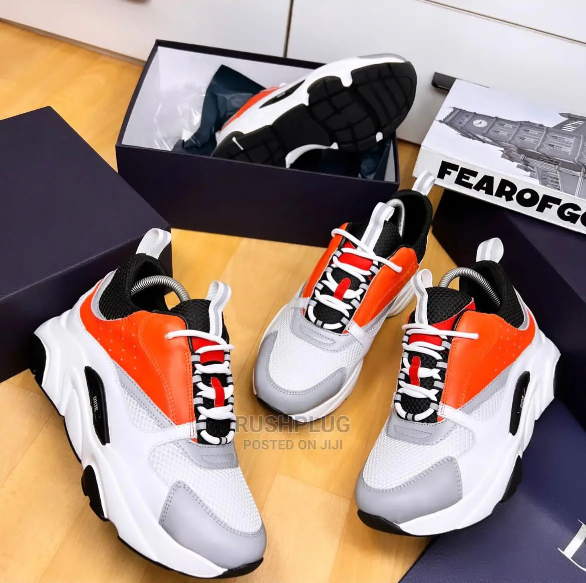 Christian Dior B23 Lúxury Orange Sneakers