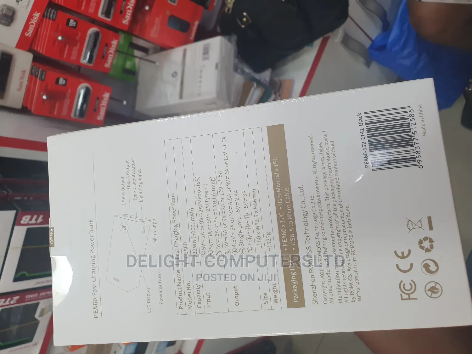 Romoss Fast Charging Powerbank 60000mah